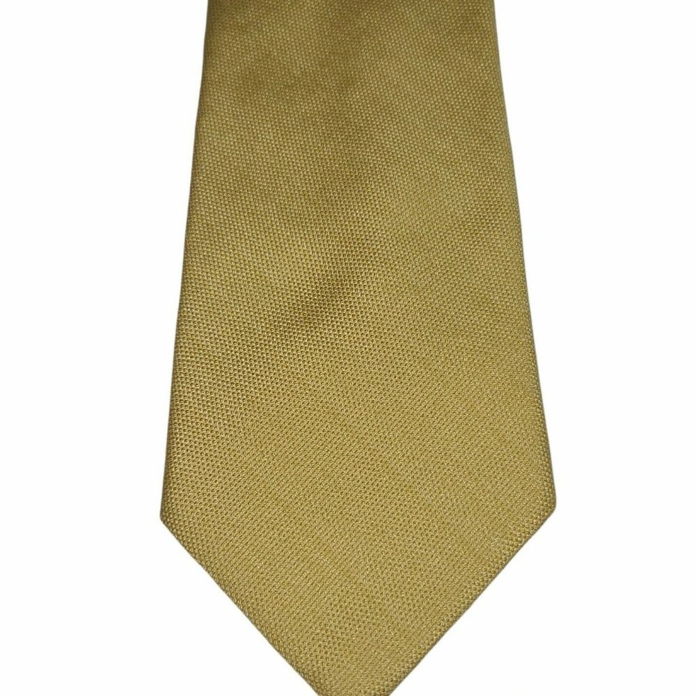 Brooks Brothers Mens Silk Necktie Yellow